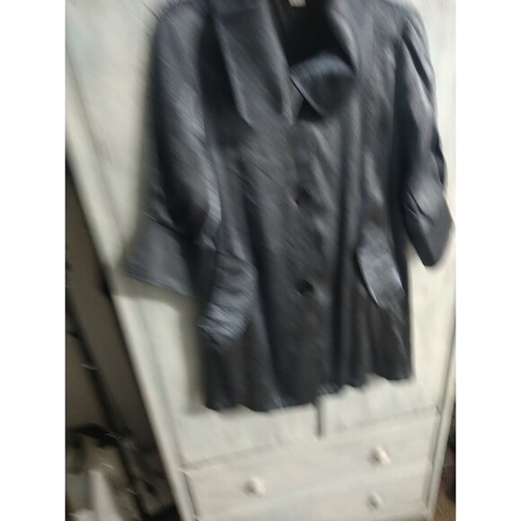 Damee Ruffled 3/4 Sleeve Jacket Blue Boho Vintage Y2K Classy Blue Medium - Picture 5 of 10